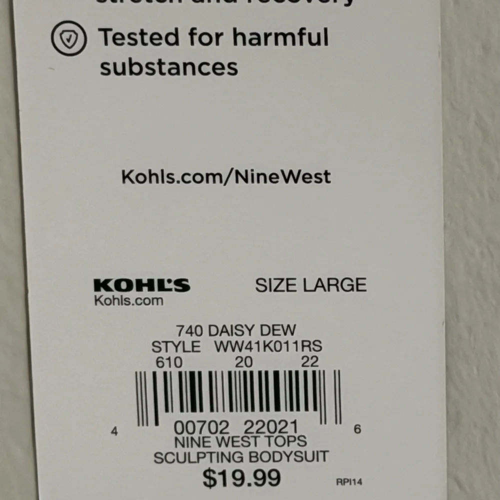 Nine West Women's Large Cream Bodysuit - Picture 7 of 7